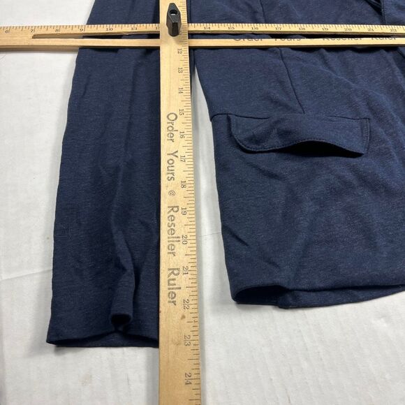 J.Jill Linen Blend Blazer Blue Casual Business Chic Everyday Preppy Jacket M - Picture 8 of 11